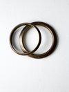 vintage brass bangles pair