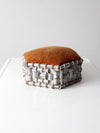 antique spool art footstool