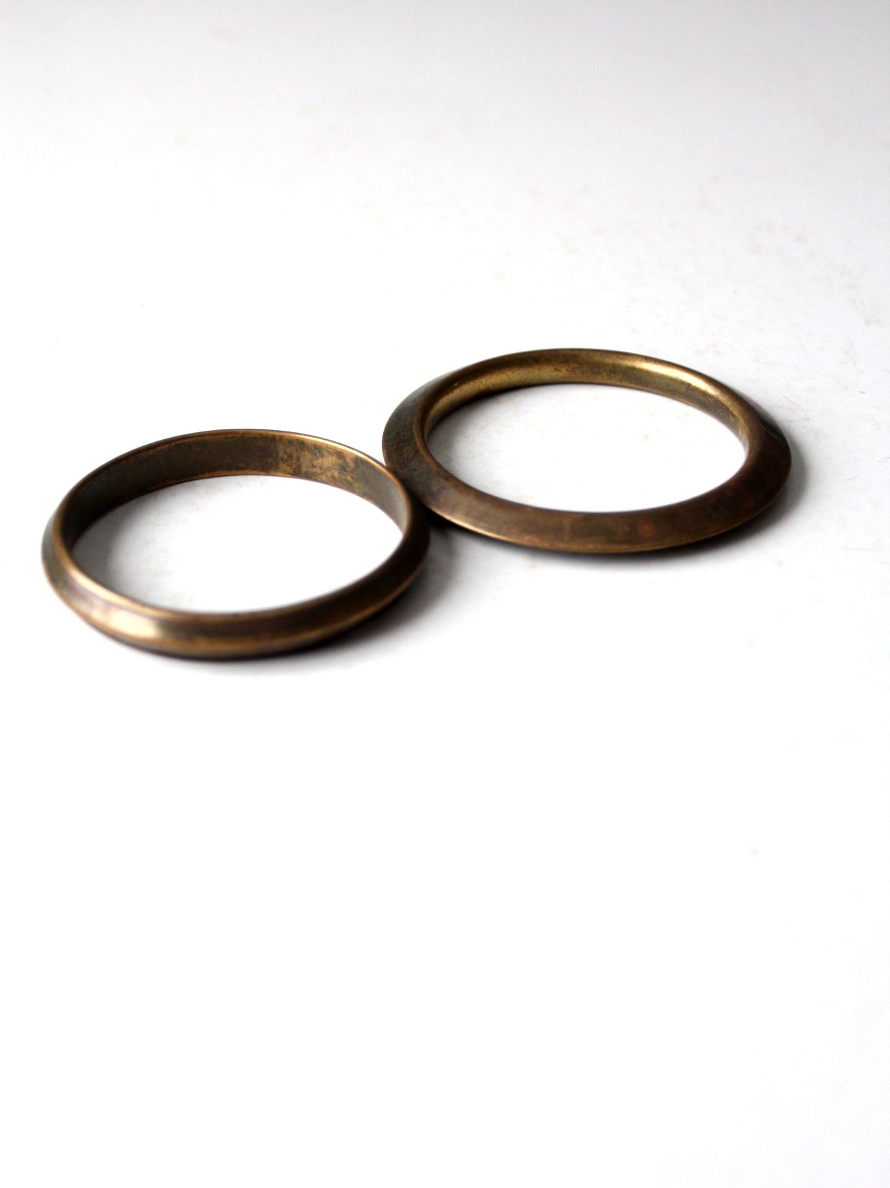vintage brass bangles pair