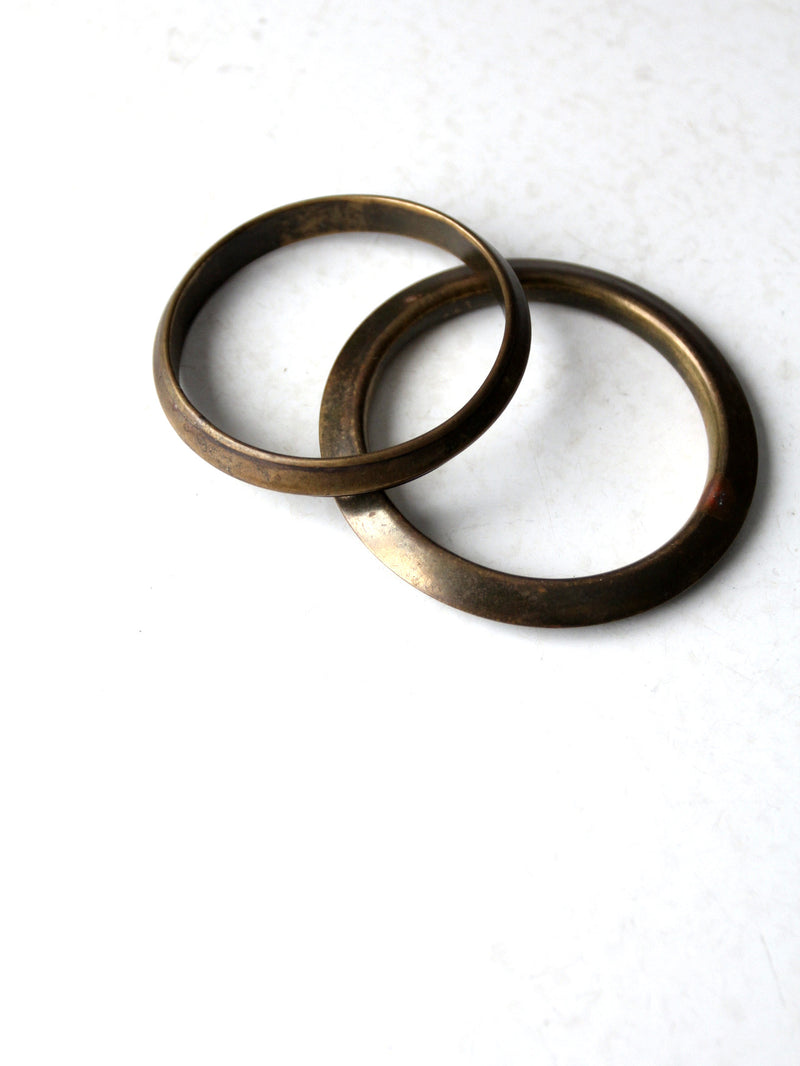 vintage brass bangles pair