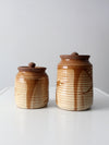 vintage studio pottery jars set 2