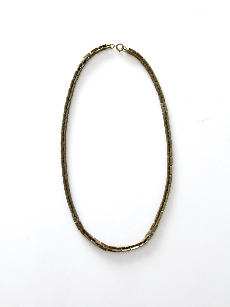 vintage gold tone chain necklace