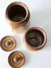 vintage studio pottery jars set 2