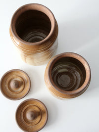 vintage studio pottery jars set 2