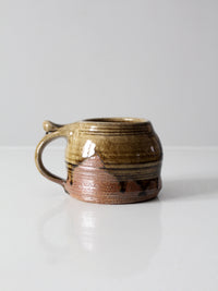 vintage signed studio pottery mug