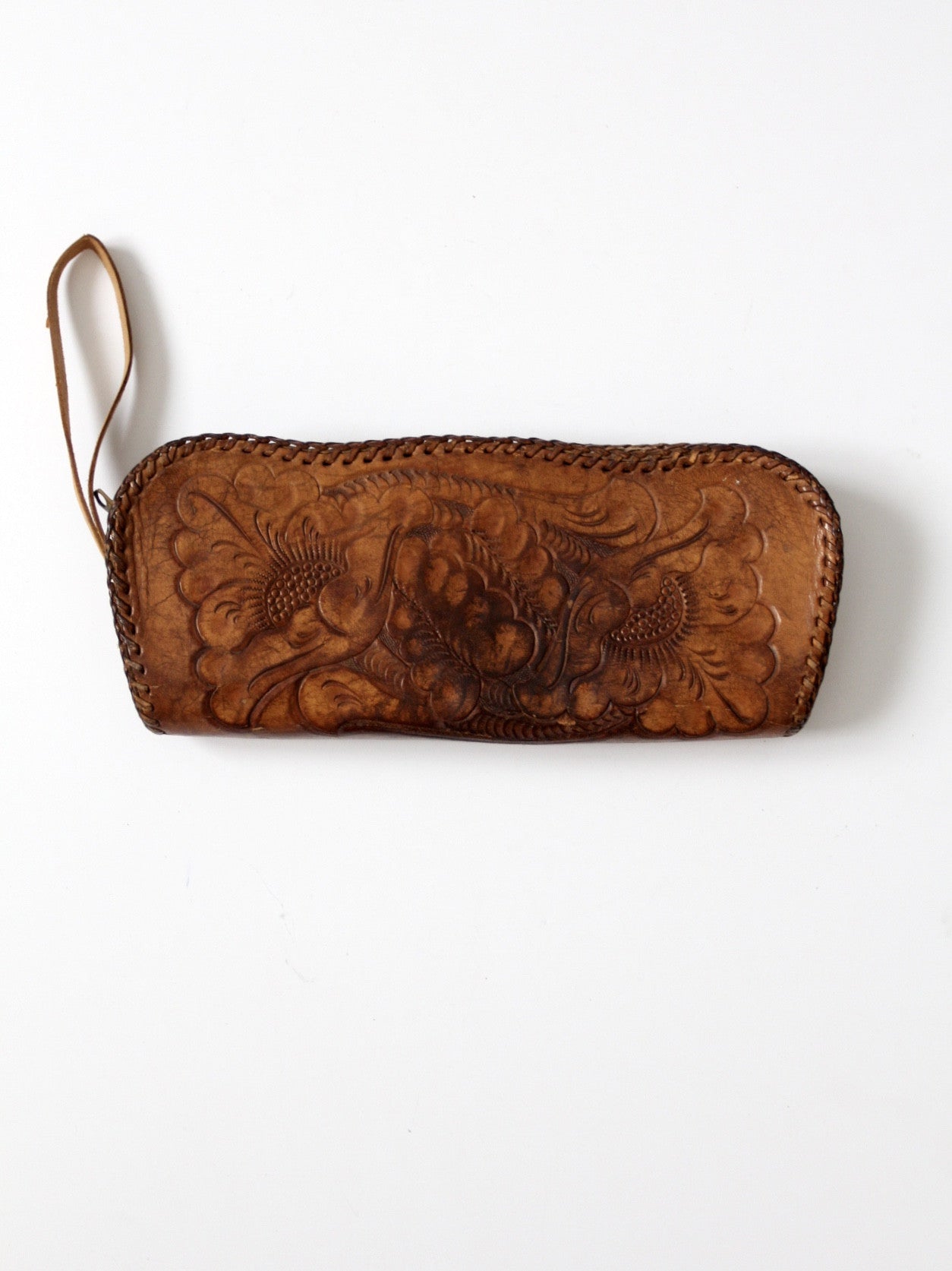 Real Hand Tooled Leather Wallet Carving Stylish Handmade Vintage Clutch  Women's | eBay