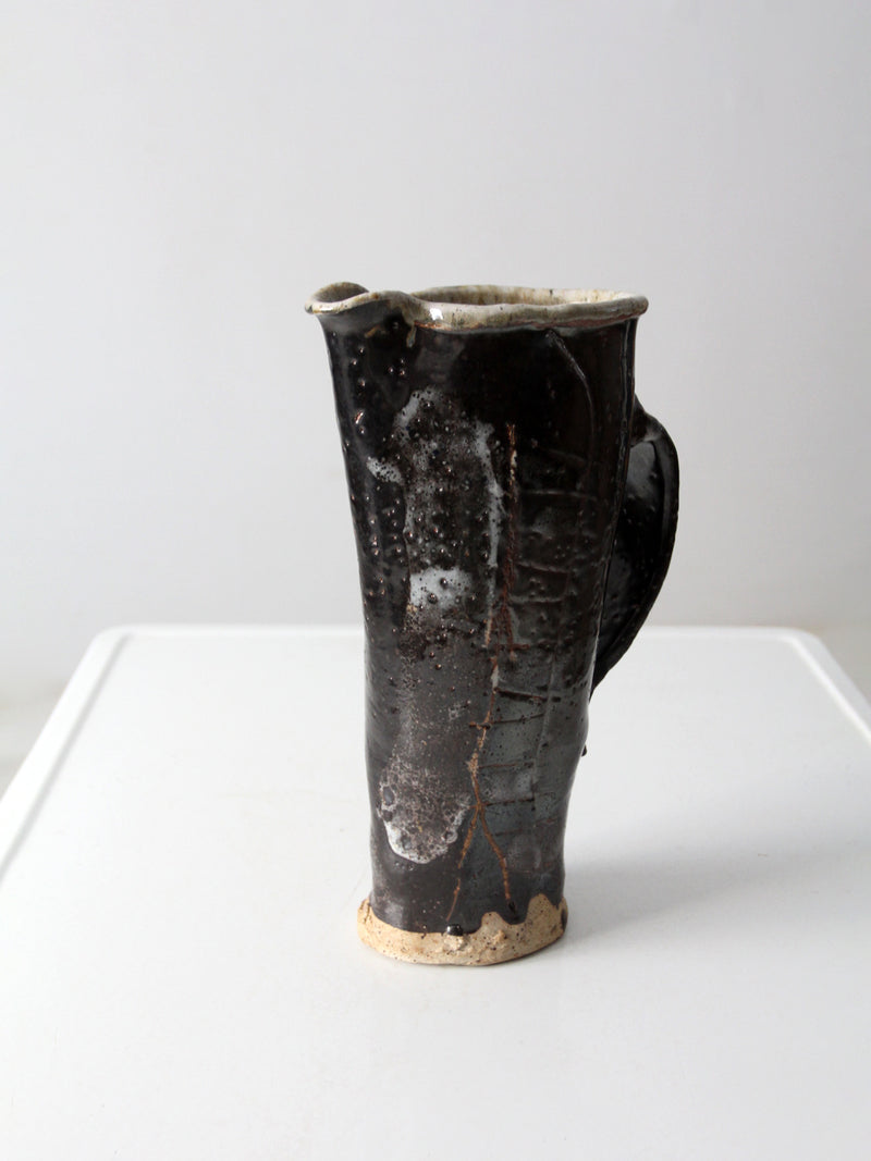 vintage studio pottery pitcher vase
