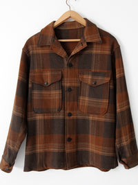 vintage 60s wool plaid shirt jacket