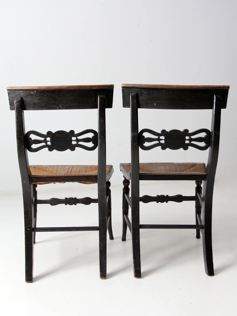 antique Hitchcock chairs pair