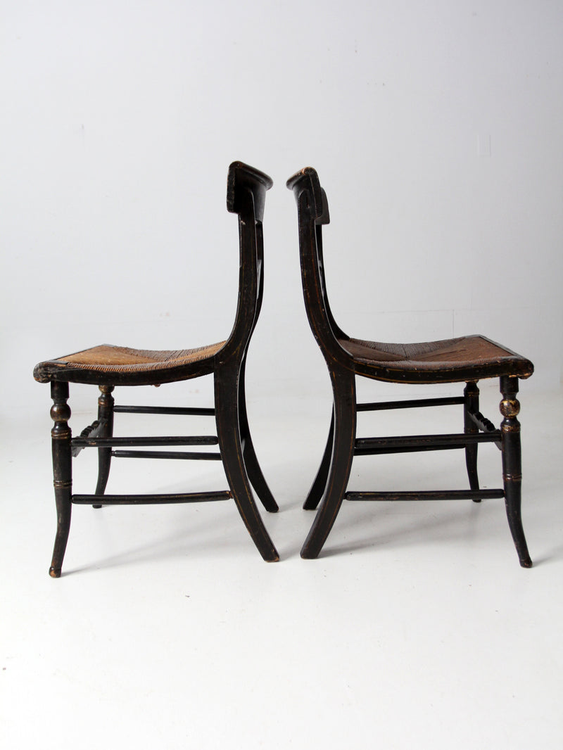 antique Hitchcock chairs pair