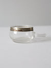 vintage silver rimmed glass cup