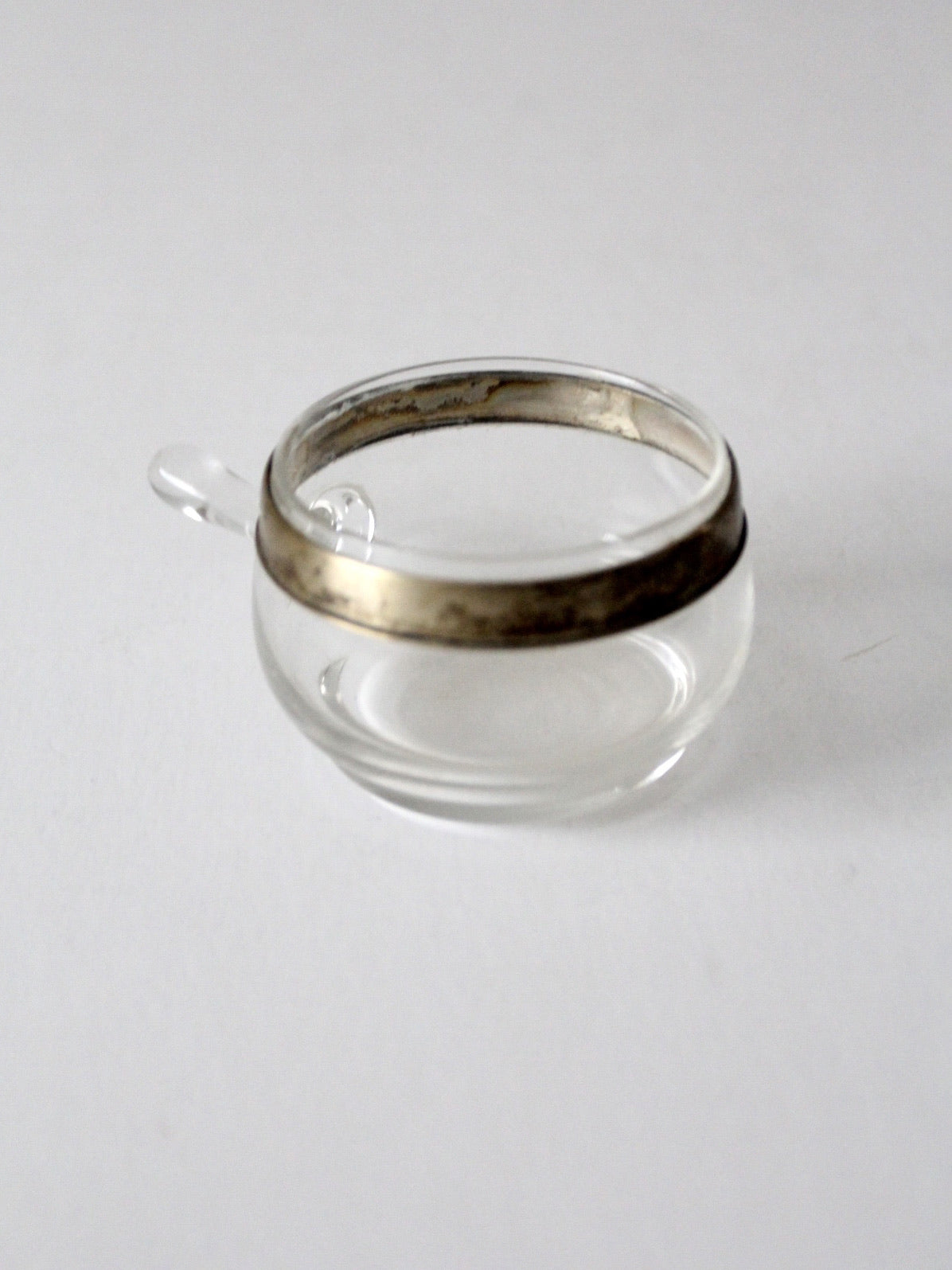 Silver Rimmed Glass vintage silver rimmed glass cup – 86 Vintage