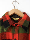 vintage 60s wool plaid shirt jacket