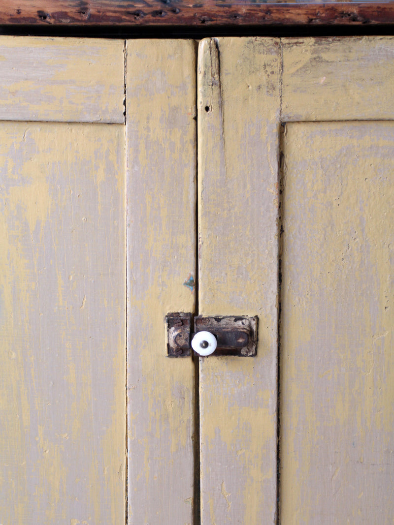 antique primitive cupboard cabinet