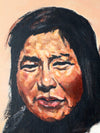vintage portrait oil painting of Inuit mother