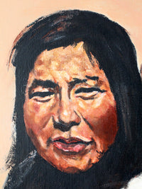 vintage portrait oil painting of Inuit mother