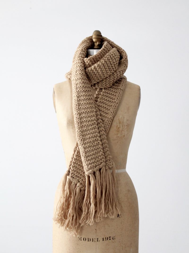 vintage extra long knit scarf