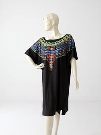 Luv Tricot tribal jersey dress circa 1980s