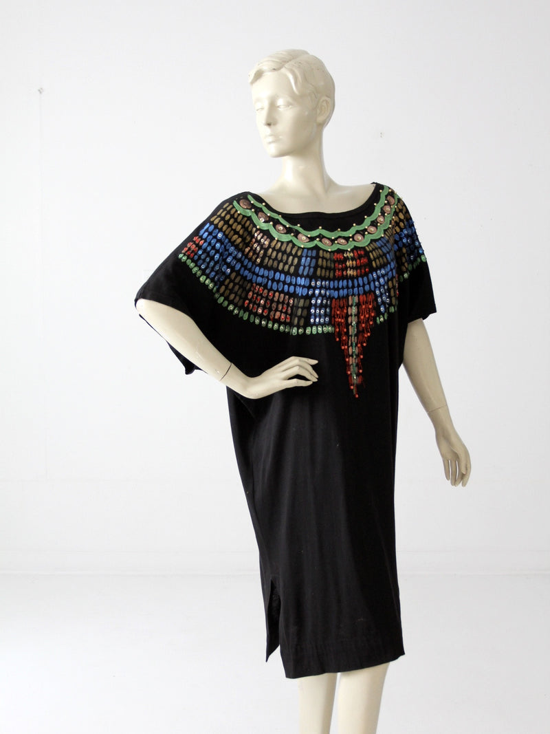 Luv Tricot tribal jersey dress circa 1980s