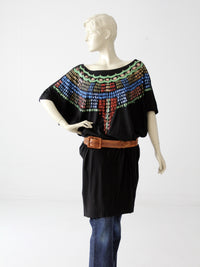 Luv Tricot tribal jersey dress circa 1980s