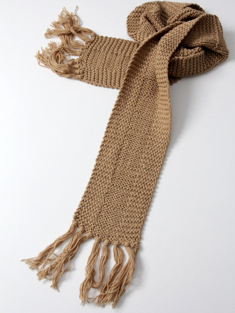 vintage extra long knit scarf