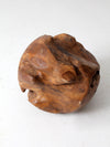 vintage large teak wood root sculpture