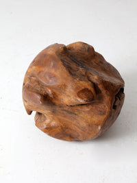 vintage large teak wood root sculpture