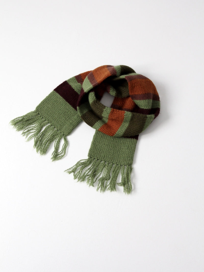 vintage striped knit scarf