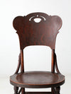 antique bentwood chair with cut out back