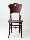 antique bentwood chair with cut out back