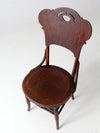 antique bentwood chair with cut out back