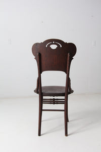 antique bentwood chair with cut out back