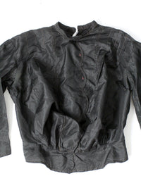antique Victorian black silk blouse