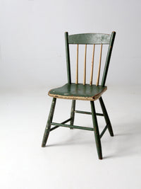 antique primitive plank seat chair