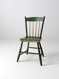 antique primitive plank seat chair