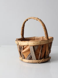 vintage rustic bark basket