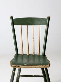 antique primitive plank seat chair