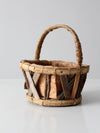 vintage rustic bark basket