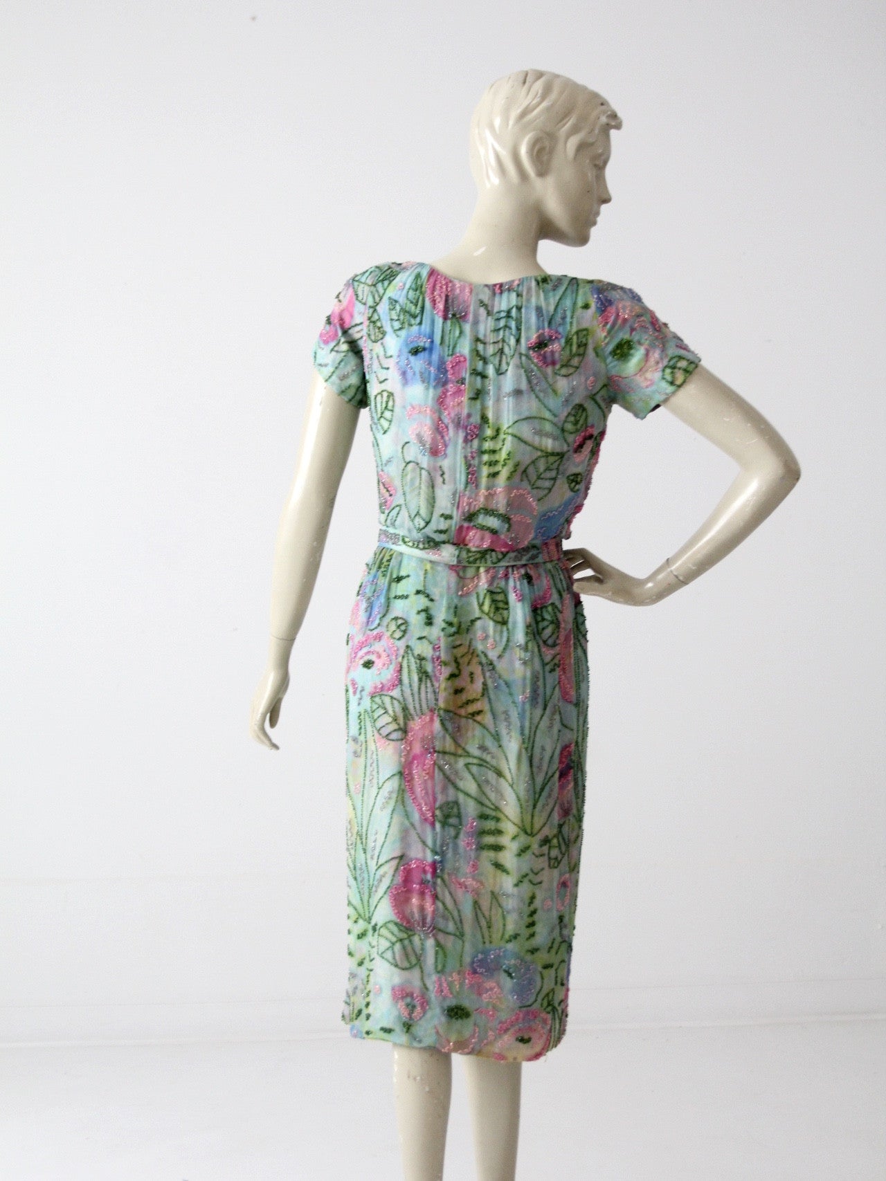 60s chiffon dress Odile de Croy in Chanel's chiffon party dress, Spring-Summer Collection 1959