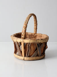 vintage rustic bark basket