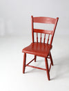 antique painted primitive plank seat chair