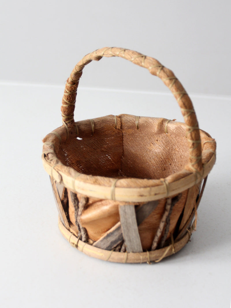 vintage rustic bark basket