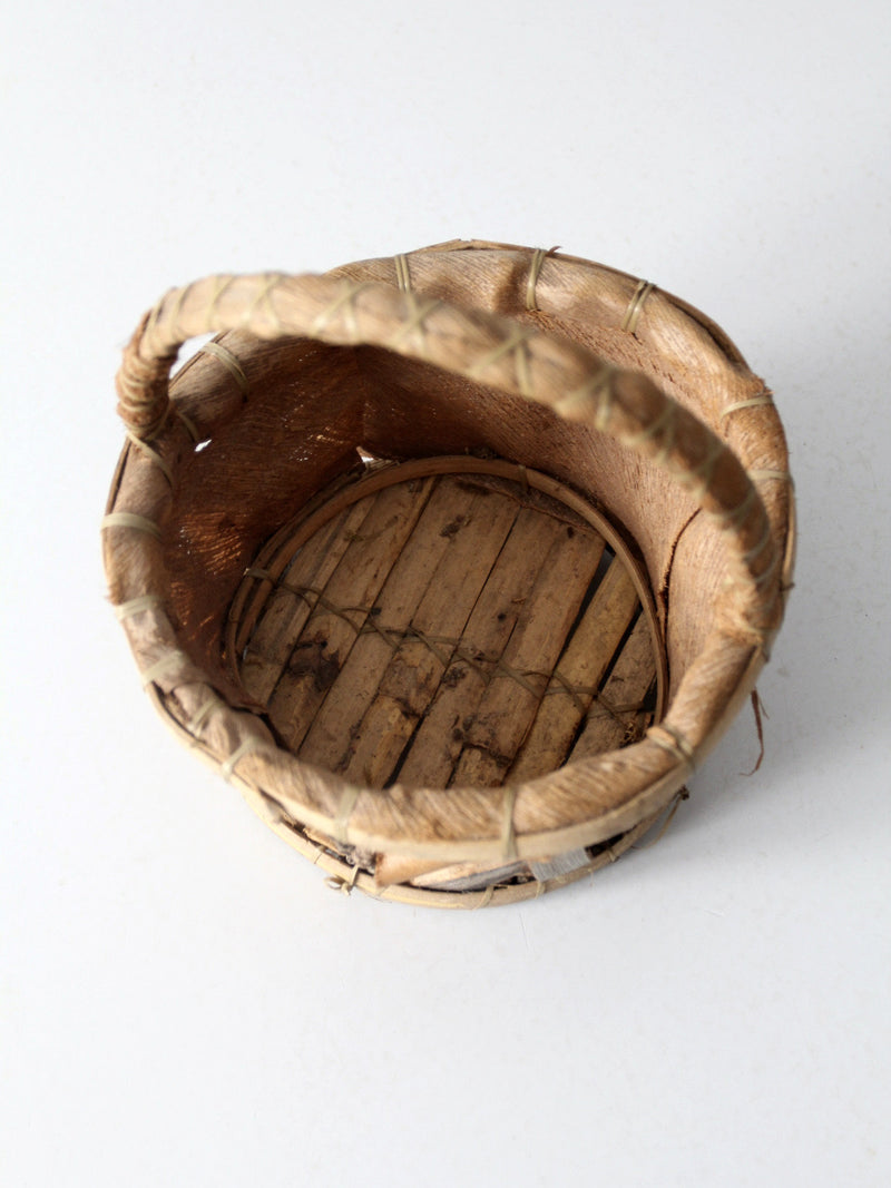 vintage rustic bark basket