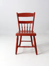 antique painted primitive plank seat chair