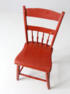 antique painted primitive plank seat chair