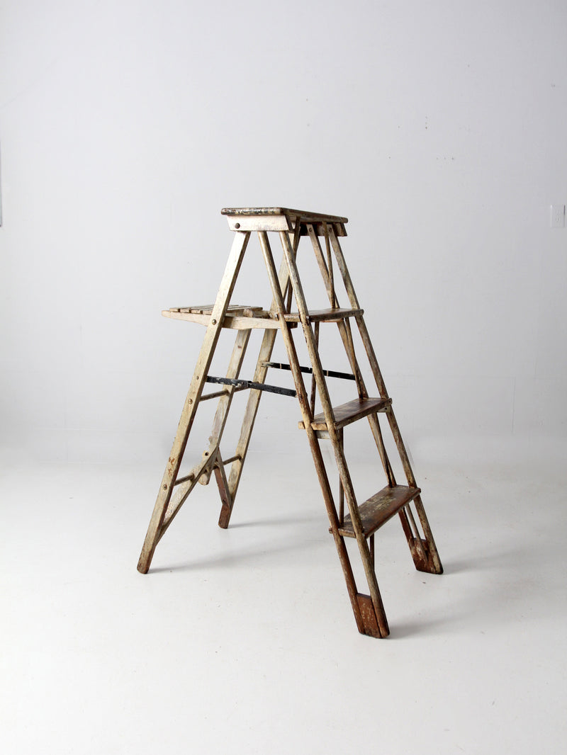 antique wooden ladder
