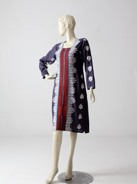 vintage 70s tunic caftan dress