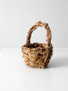 vintage twig & moss basket