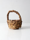 vintage twig & moss basket