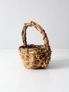 vintage twig & moss basket